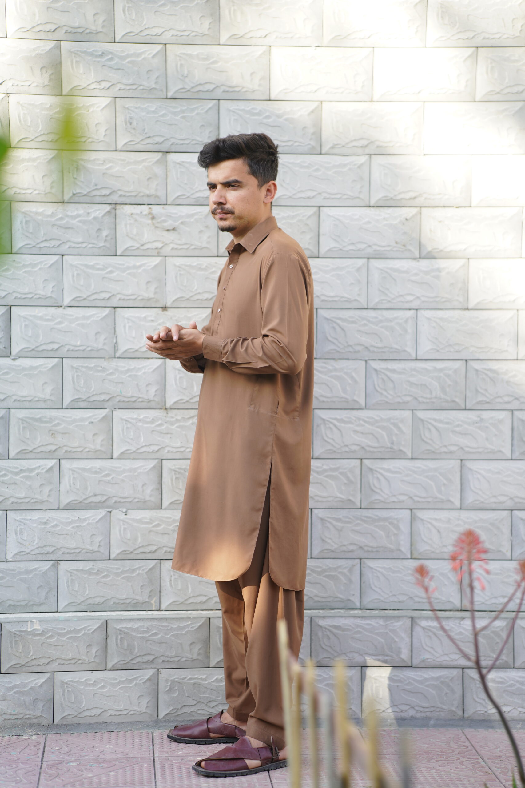 Shalwar Kameez - Brown - Image 3