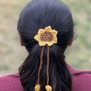 Sunflower Tassel Hair Tie